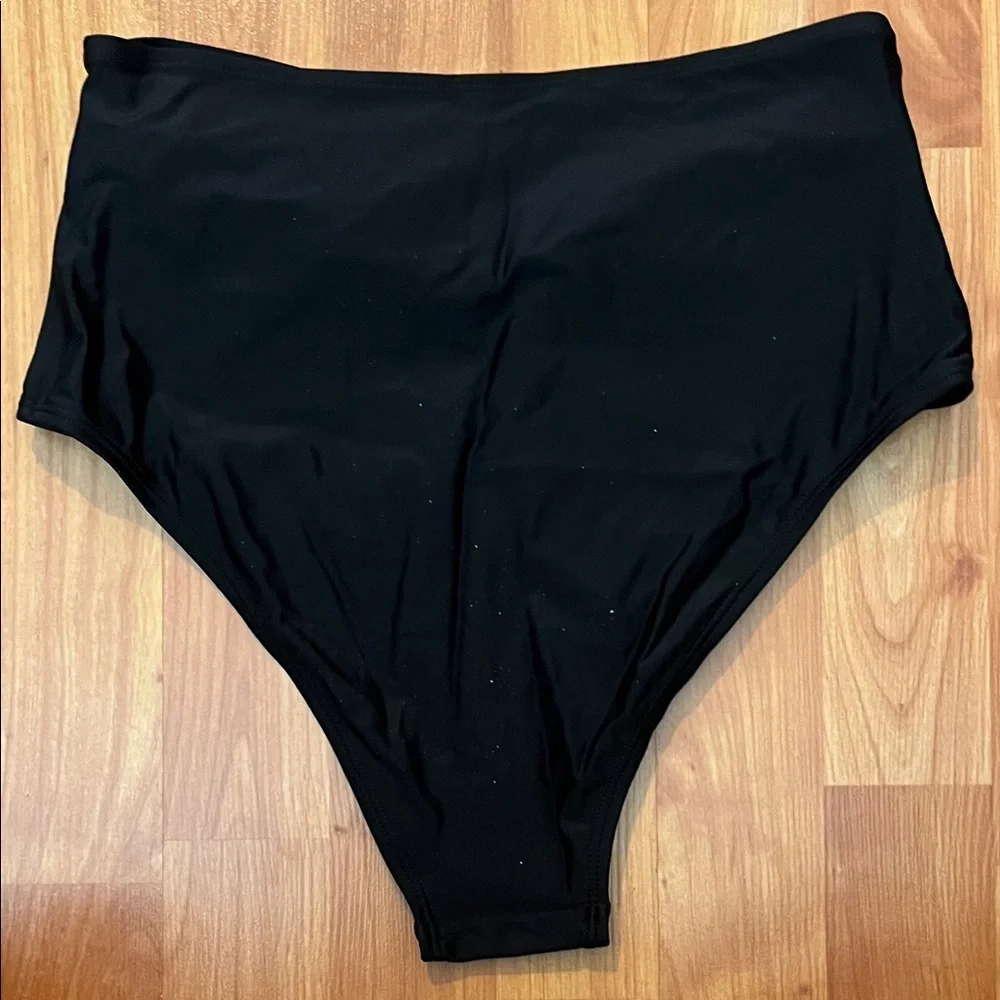High-Waisted Black Bikini Bottom Size Small